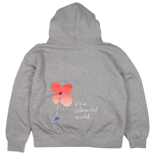 Colourful world zip hoodie BACK