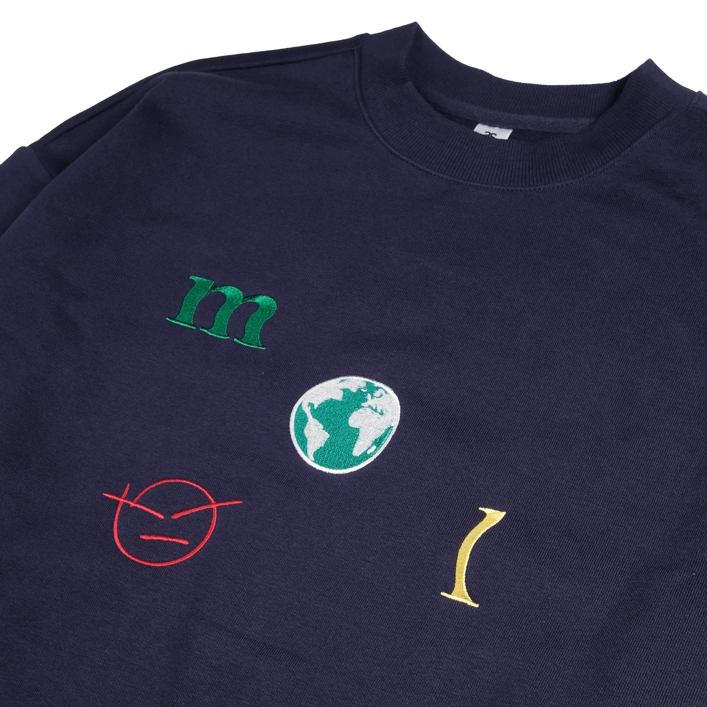 Colourful world crewneck FRONT design
